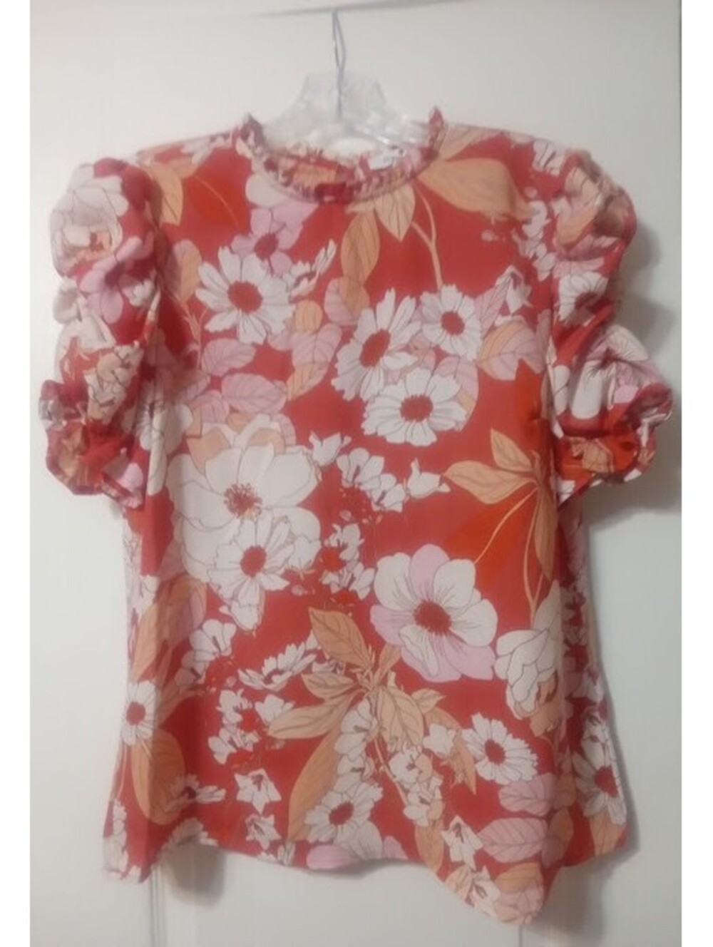 Poppi Floral Puff‑Sleeve Blouse | Size Small | Retro Romance GUC